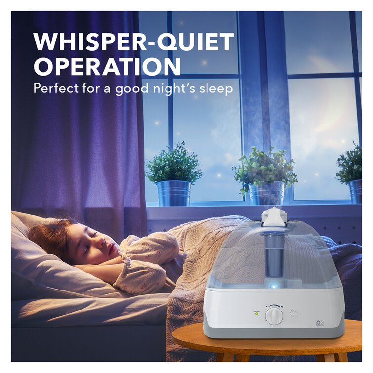 Quiet ultrasonic console clearance humidifier